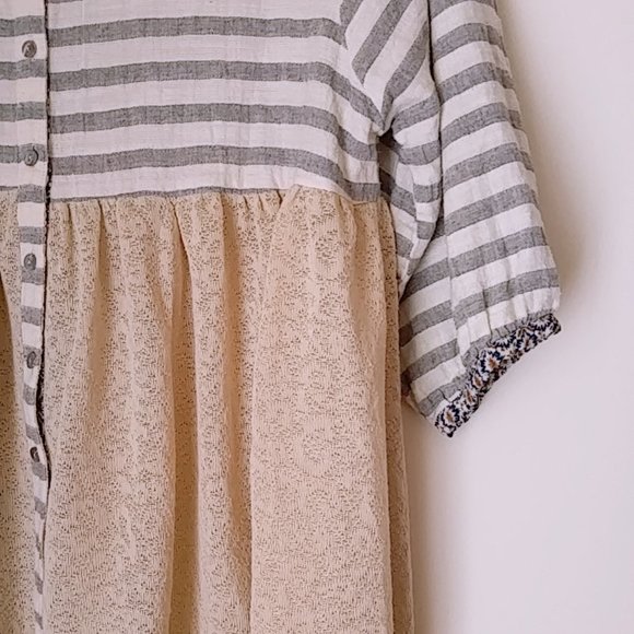 Hyku Babydoll Mixed Print High Low Top - Picture 3 of 8